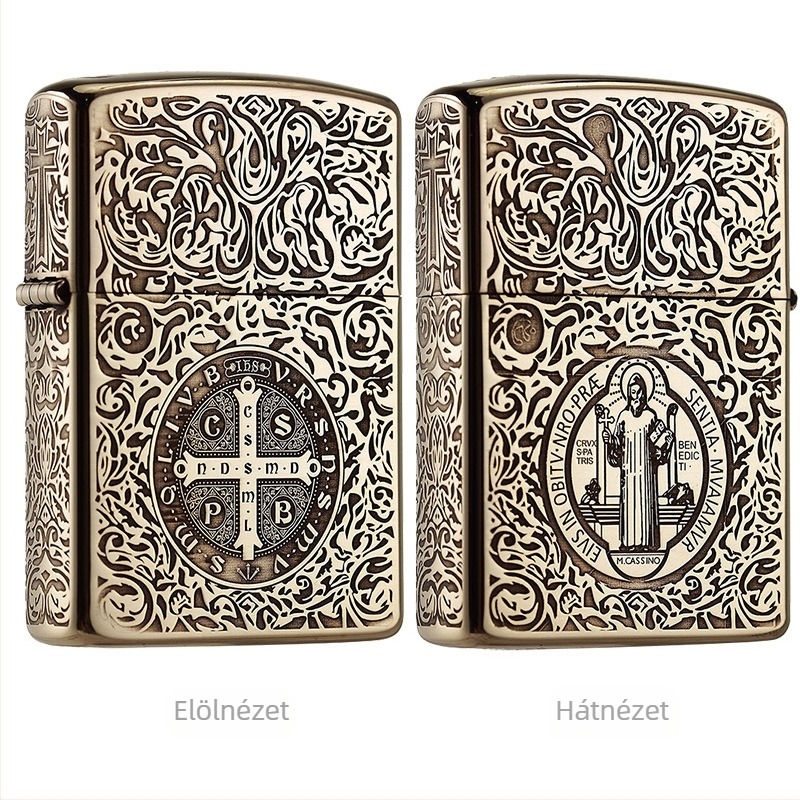 ZORRO ZORRO tiszta réz kerozin öngyújtó lézeres mélyfaragás kézi polírozás klasszikus négyoldalas faragás többképes opcionális