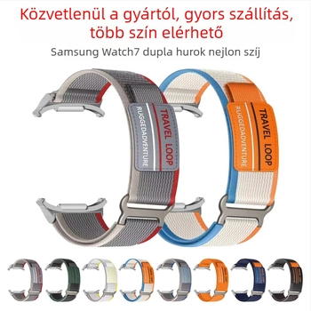 Samsung Galaxy Watch7Ultra dupla szakaszú Wild Trail nejlon tépőzáras, lélegző sportszíjjal kompatibilis