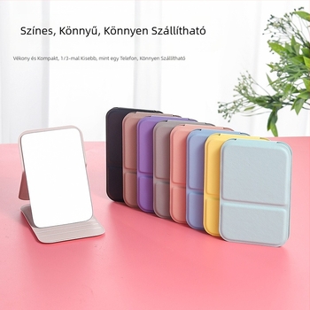 Ins Style egyszínű sminktükör diákkollégium átlátszó sminktükör utazó hordozható hordozható hordozható kis tükör összecsukható hordozható