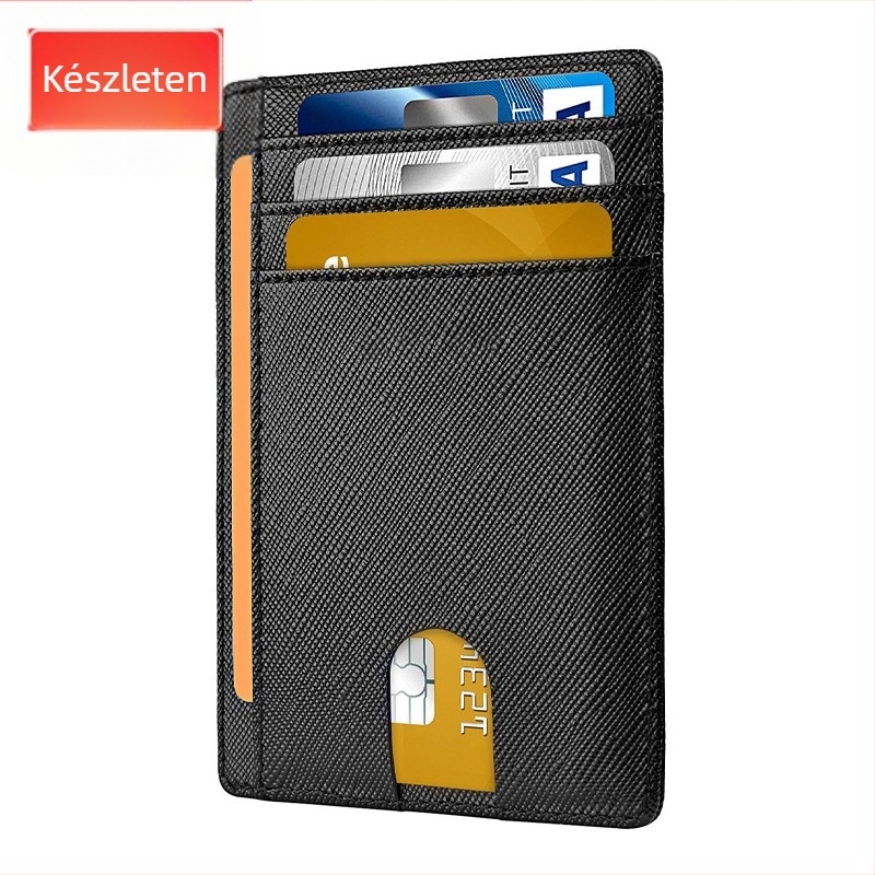 Határokon átnyúló kártyatáska, külkereskedelmi férfi RFID lopásgátló kefe, európai és amerikai kártyatáska, férfi Amazon kártyakészlet légzáras lyukkal