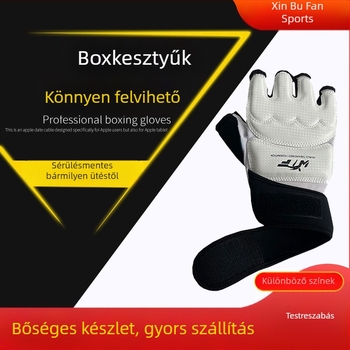 Boxkesztyű félujjas boxkesztyű felnőtt Sanda férfiak és nők harc taekwondo kézvédő lábvédő taekwondo kézvédő