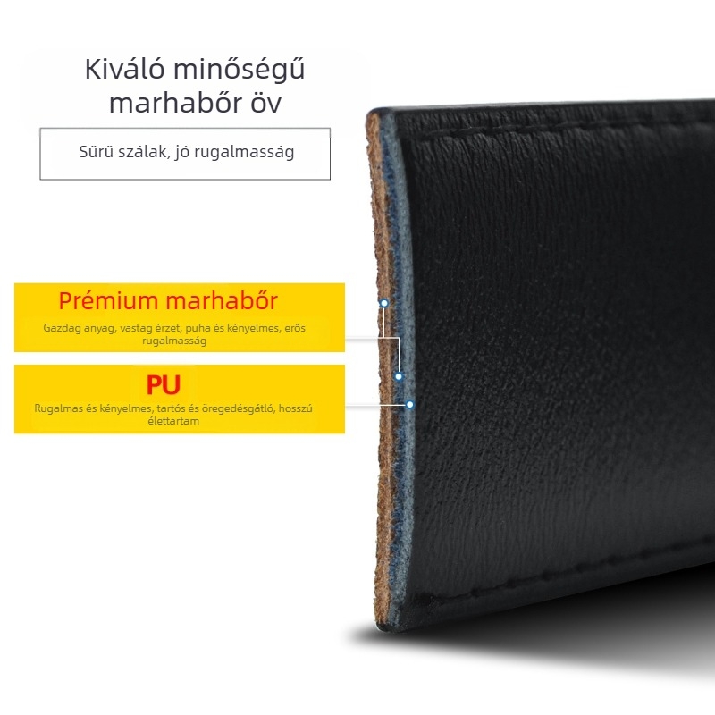 Amazon Cross-Border 219 mintás lapos piros aljú automata csattal ellátott bőr öv férfiaknak nagykereskedelemben, keskeny stílus, Ins Style