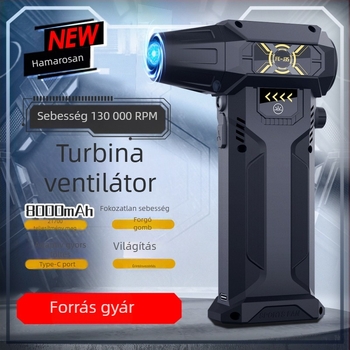 130 000 fordulatú hordozható, erőszakos turbóventilátor, szuper szél, fokozatmentes sebességszabályozás, könnyű porgyűjtővel, autós porszívó