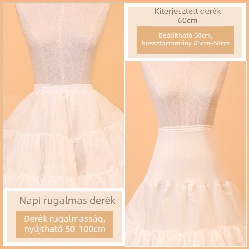 Esküvői ruha szoknya Lolita kristály fonal erőszak csont nélküli mindennapi puha nővér bolyhos alsószoknya jk alsószoknya gyári outlet