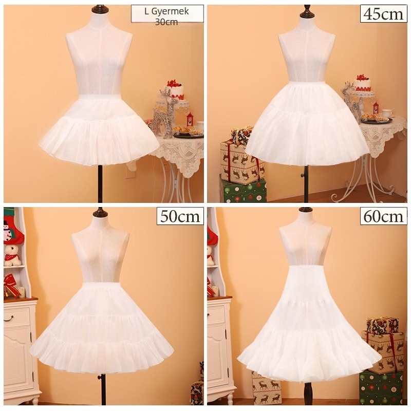 Esküvői ruha szoknya Lolita kristály fonal erőszak csont nélküli mindennapi puha nővér bolyhos alsószoknya jk alsószoknya gyári outlet