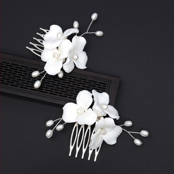 Ókori stílusú hanfu hajdíszek, kézzel szőtt kerámia fésű, lány törött hajú tárgy, Xiuhe felkunkorodó hajfésű, menyasszonyi fejdísz