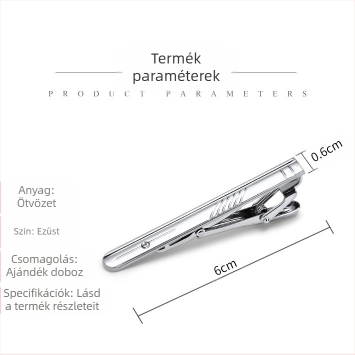 Üzleti Formális Férfi Gallér Csíptető 6cm Divat Koreai Stílusú Brit Nyakkendő Csíptető Ezüst Gallér Tű Nagykereskedelemben