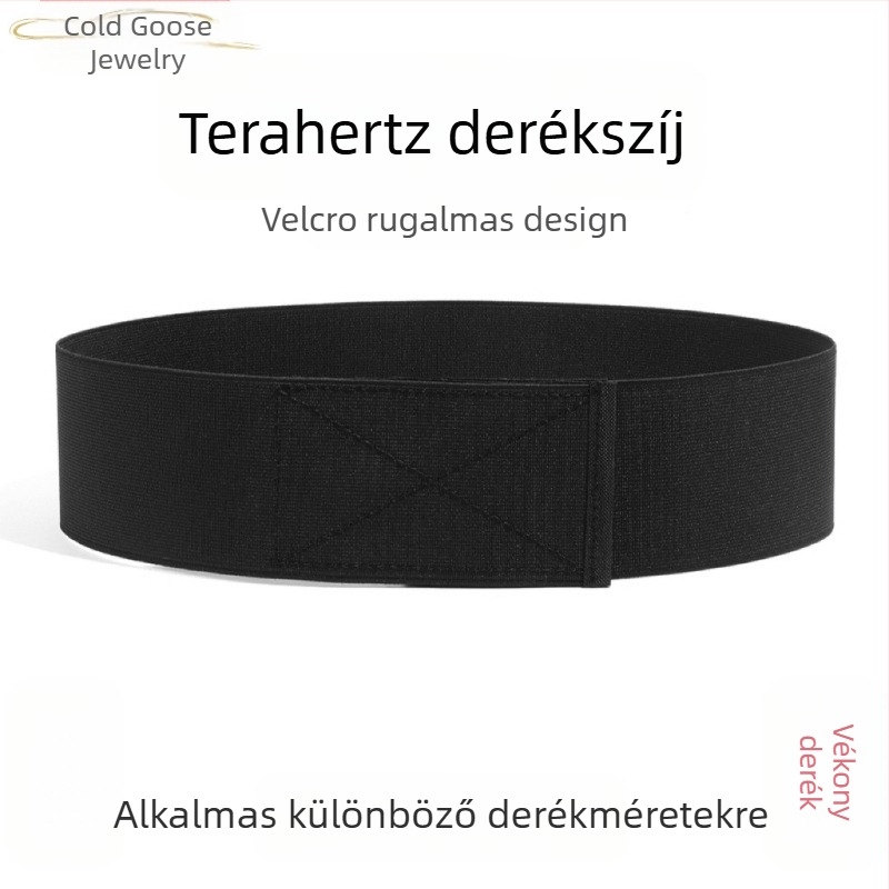Cold Goose - Natural Terahertz Energy Stone tépőzáras rugalmas öv deréktömítés férfiaknak és nőknek, karcsúsító, vékony derékra