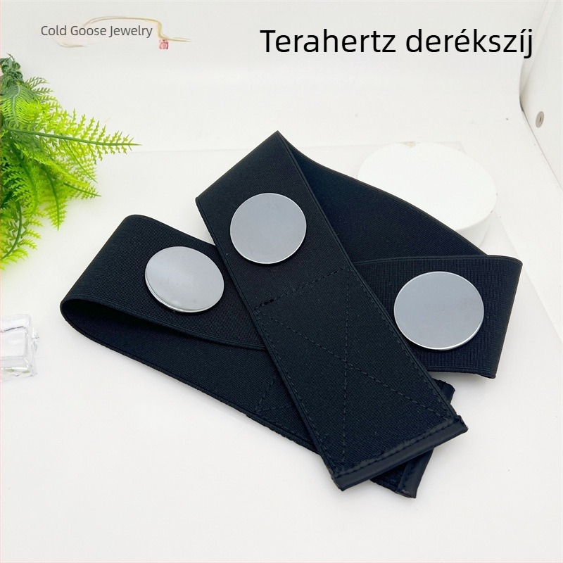 Cold Goose - Natural Terahertz Energy Stone tépőzáras rugalmas öv deréktömítés férfiaknak és nőknek, karcsúsító, vékony derékra