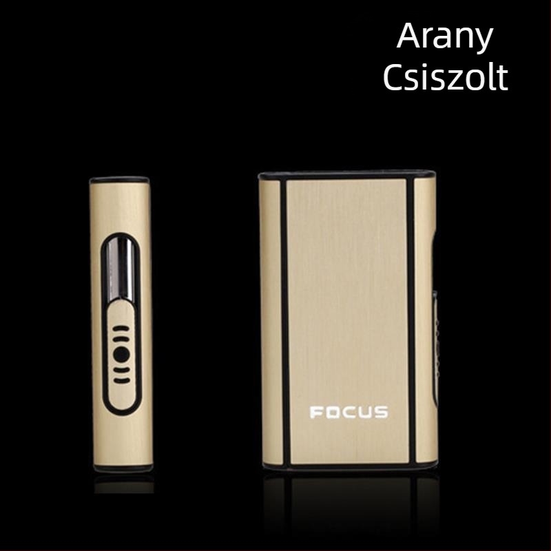 Focus Cigarette Box 10 db-os Durva Cigarette Box Automatikus Fújás Füst Ultra Vékony Alumínium Műanyag Cigarette Box Feliratozás