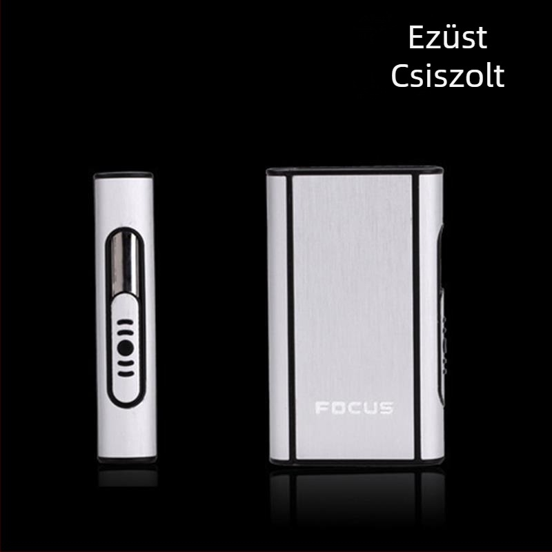 Focus Cigarette Box 10 db-os Durva Cigarette Box Automatikus Fújás Füst Ultra Vékony Alumínium Műanyag Cigarette Box Feliratozás