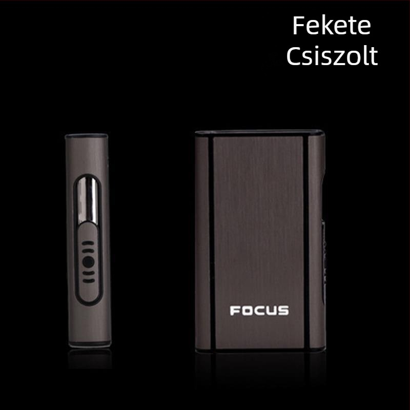 Focus Cigarette Box 10 db-os Durva Cigarette Box Automatikus Fújás Füst Ultra Vékony Alumínium Műanyag Cigarette Box Feliratozás