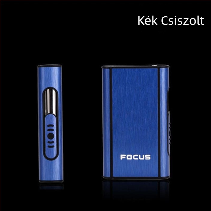 Focus Cigarette Box 10 db-os Durva Cigarette Box Automatikus Fújás Füst Ultra Vékony Alumínium Műanyag Cigarette Box Feliratozás