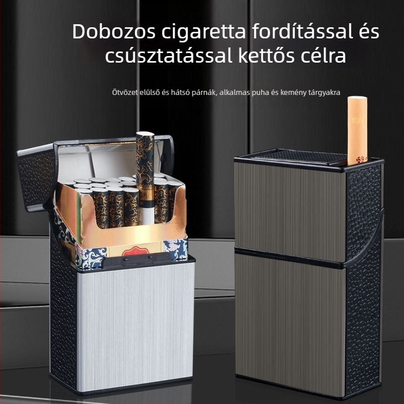 8004B Dupla Nyitható Fedél Fém Tapaszos Cigarettatok Nyomásálló Nedvességálló Izzadságálló Csúszó Kettős Funkciójú Dróthúzó Keret Nagy Kapacitású