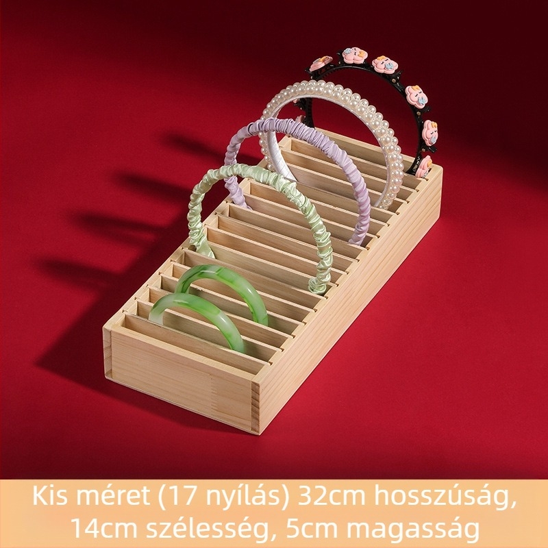 Tömörfa fejpántos tároló állvány, ékszertálca, fejpántos kijelző állvány, karkötő ékszertálca, kelléktartó állvány