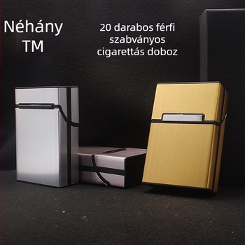 Koreai FCW férfi 20 darabos, szálcsiszolt alumínium cigarettatartó céglogóval, lézeres nagykereskedelemmel