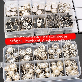 Rejtett kitettség elleni gomb ing bross gomb varrás nélküli gomb gyöngy apró illatos stílusú rejtett gomb