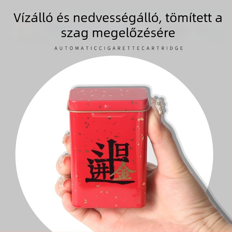 Új, 20 darabos, flip fém integrált cigarettatartó, kreatív, több mintázatú, vízálló és nedvességálló, férfi ónozott doboz, közvetlen értékesítés