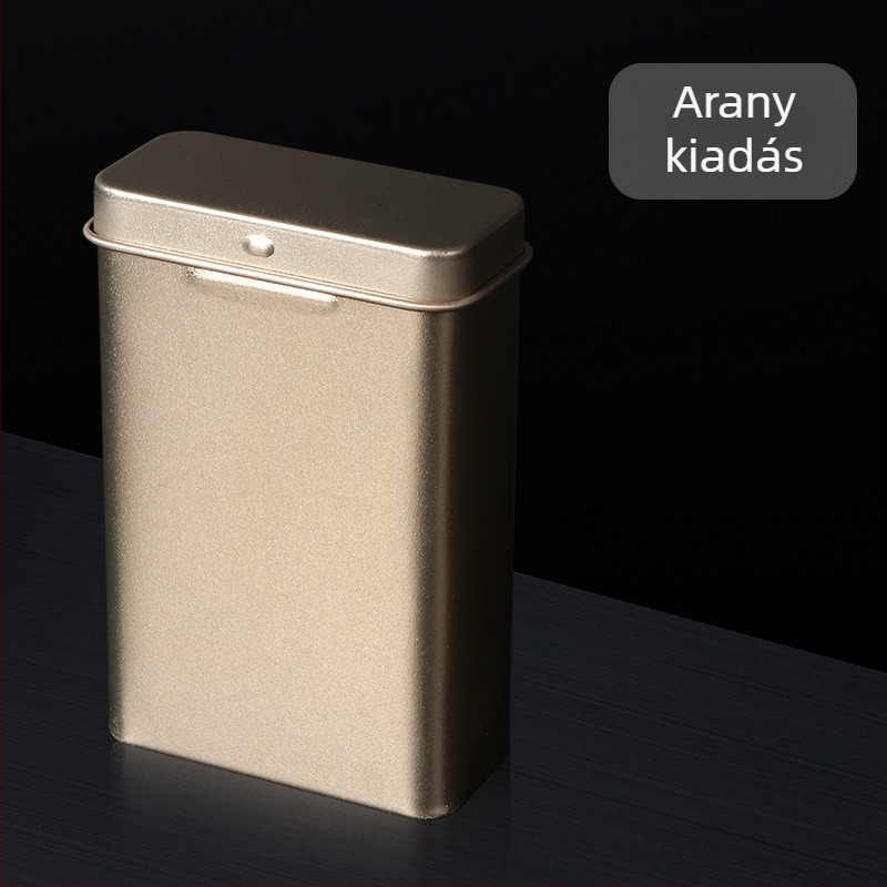 Új, 20 darabos, flip fém integrált cigarettatartó, kreatív, több mintázatú, vízálló és nedvességálló, férfi ónozott doboz, közvetlen értékesítés