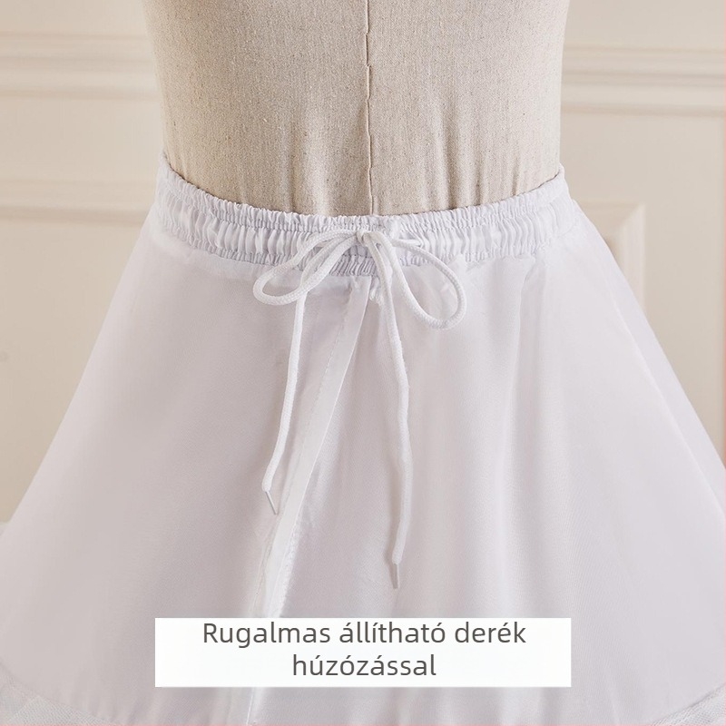 Esküvői ruha szoknya mindenféle szép derékbővítéssel Szuper baldachinos csonttal bélelt Lolita virágos esküvői alsószoknya nagykereskedelem