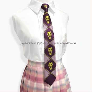 Koponya nyakkendő japán kiadás JOJO Kira Yoshio JK Anime Zipper kézjáték Csodálatos kaland Karácsony Halloween