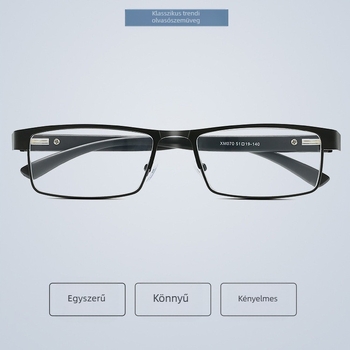 Új, kék fény elleni védelemmel ellátott, teljes keretes olvasószemüveg időseknek, fém olvasószemüveg, kiváló szemüveg időseknek 070