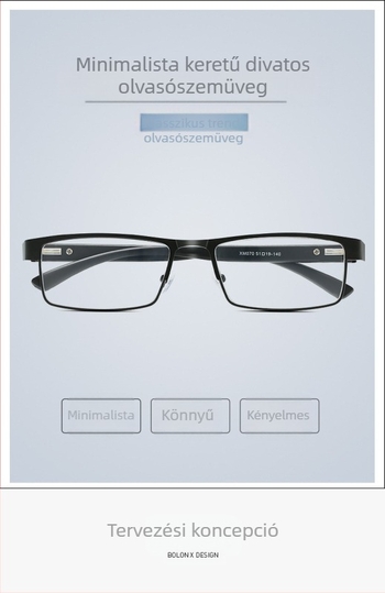 Új, kék fény elleni védelemmel ellátott, teljes keretes olvasószemüveg időseknek, fém olvasószemüveg, kiváló szemüveg időseknek 070