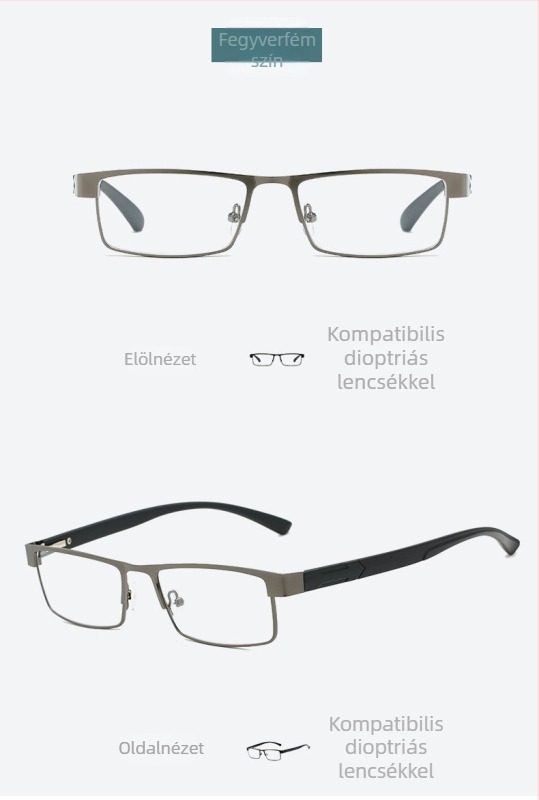 Új, kék fény elleni védelemmel ellátott, teljes keretes olvasószemüveg időseknek, fém olvasószemüveg, kiváló szemüveg időseknek 070