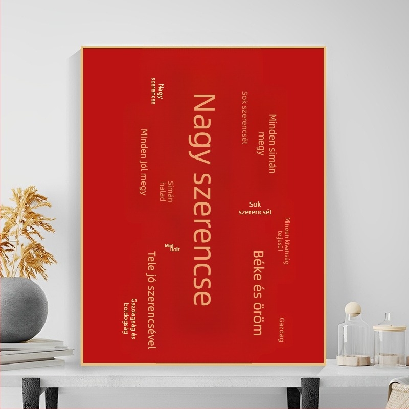 Gyári közvetlen beszerzés [Ziyi] DIY digitális olajfestmény, béke és öröm, új kínai szövegdekoráció, akril olajfestmény