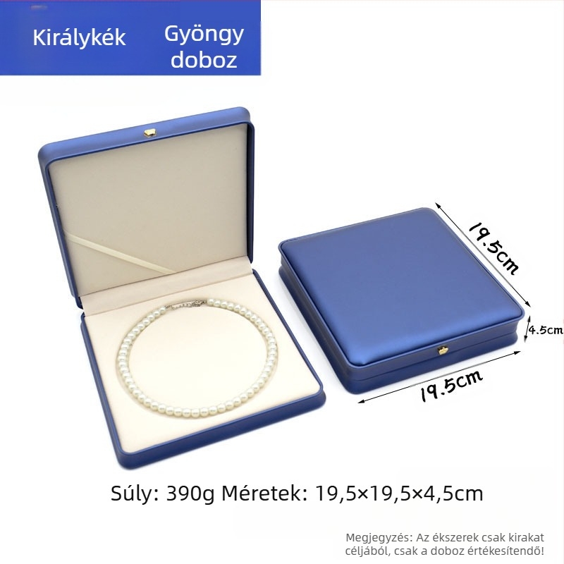 Korona Pu gyűrű nyaklánc medál karkötő ékszer csomagoló doboz könnyű luxus bőr derékékszer ajándékdoboz