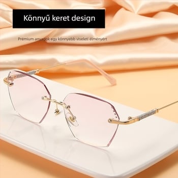 TikTok új gyémánt finom villanású presbyopikus szemüveg női elegáns divatos színátmenetes presbyopikus szemüveg ultrakönnyű anti-kék fény presbyopikus szemüveg