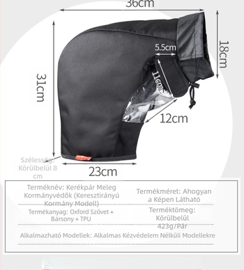 Motoros kesztyű elektromos autóhoz, téli, meleg, gyapjúval bélelt, meleg motoros huzat (terpesz)