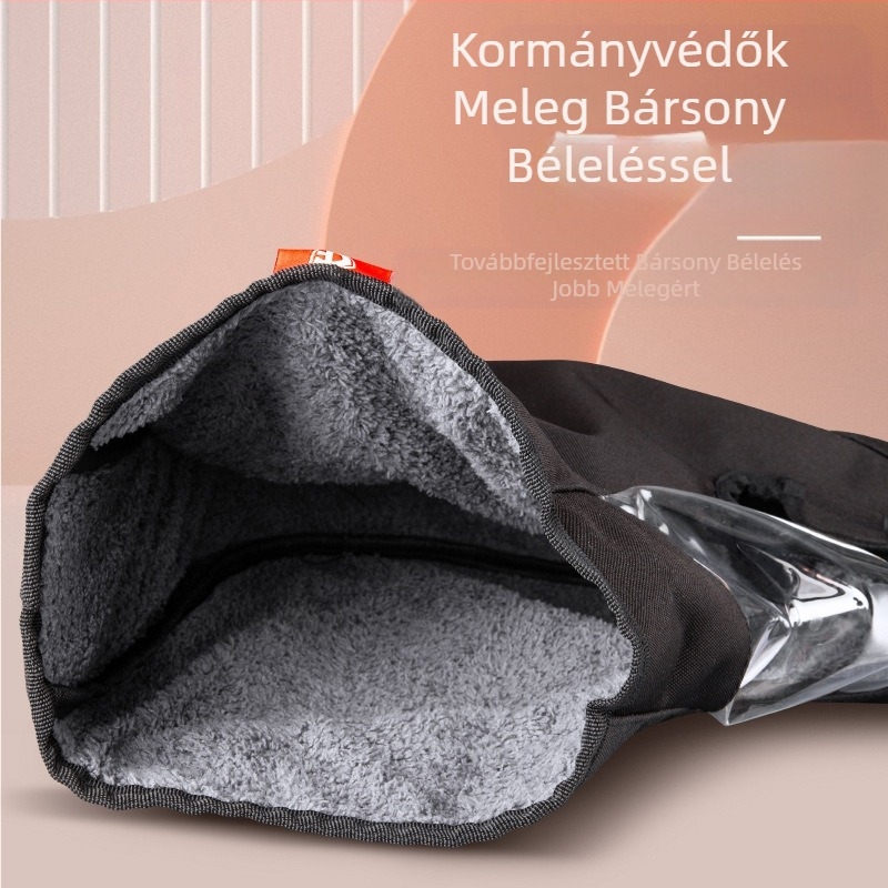 Motoros kesztyű elektromos autóhoz, téli, meleg, gyapjúval bélelt, meleg motoros huzat (terpesz)