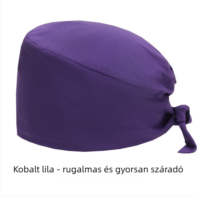 Gyárilag közvetlen szállítású, egyszínű, rugalmas, gyorsan száradó, orvosi sebészeti sapka, orvos-nővér sapka, kemoterápiás élelmiszergyári baotou sapka