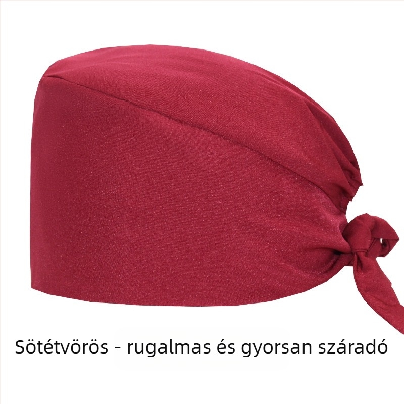 Gyárilag közvetlen szállítású, egyszínű, rugalmas, gyorsan száradó, orvosi sebészeti sapka, orvos-nővér sapka, kemoterápiás élelmiszergyári baotou sapka