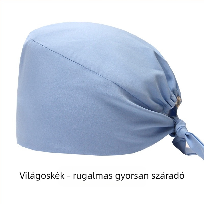 Gyárilag közvetlen szállítású, egyszínű, rugalmas, gyorsan száradó, orvosi sebészeti sapka, orvos-nővér sapka, kemoterápiás élelmiszergyári baotou sapka