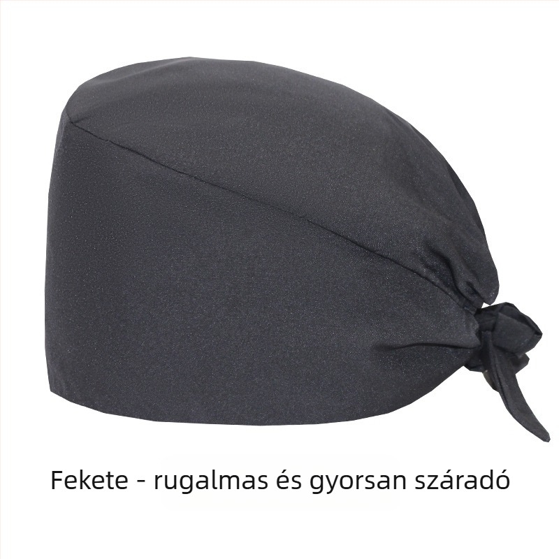 Gyárilag közvetlen szállítású, egyszínű, rugalmas, gyorsan száradó, orvosi sebészeti sapka, orvos-nővér sapka, kemoterápiás élelmiszergyári baotou sapka