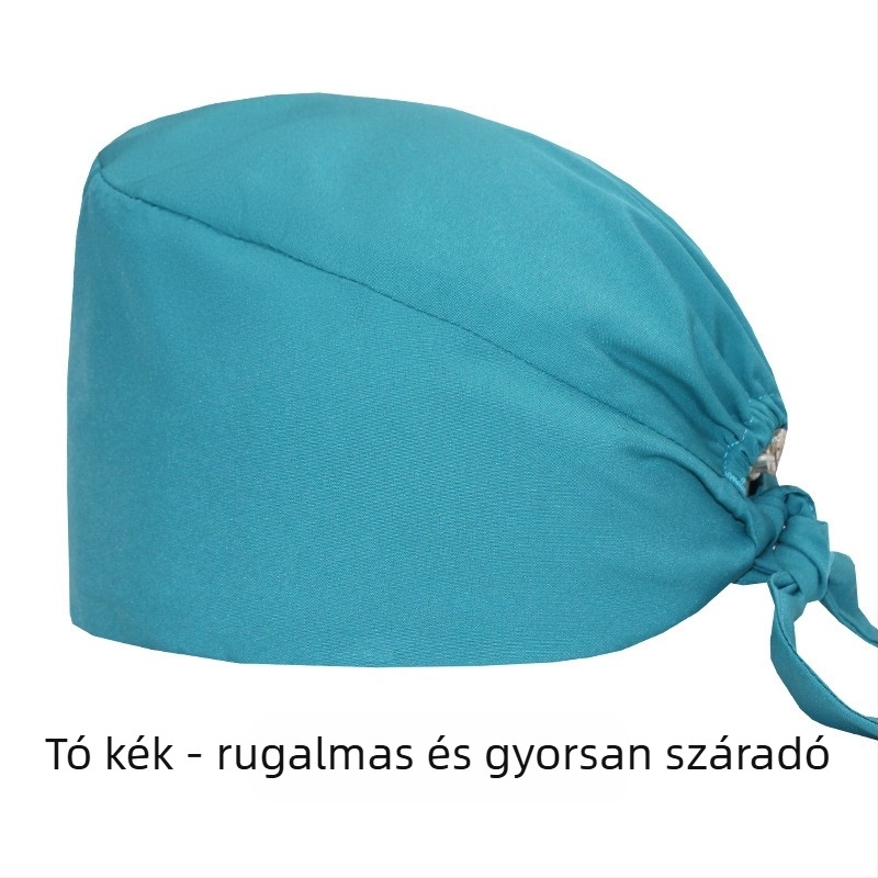 Gyárilag közvetlen szállítású, egyszínű, rugalmas, gyorsan száradó, orvosi sebészeti sapka, orvos-nővér sapka, kemoterápiás élelmiszergyári baotou sapka