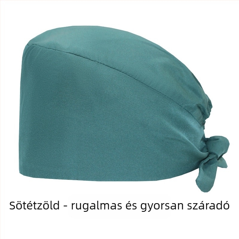Gyárilag közvetlen szállítású, egyszínű, rugalmas, gyorsan száradó, orvosi sebészeti sapka, orvos-nővér sapka, kemoterápiás élelmiszergyári baotou sapka