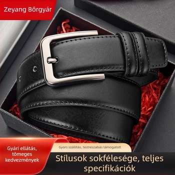 Vintage dombornyomott férfi bőr öv tűs csattal, üzleti stílus, fiatal férfiaknak megfelelő, hétköznapi nadrág, valódi marhabőr, művészi retró stílus