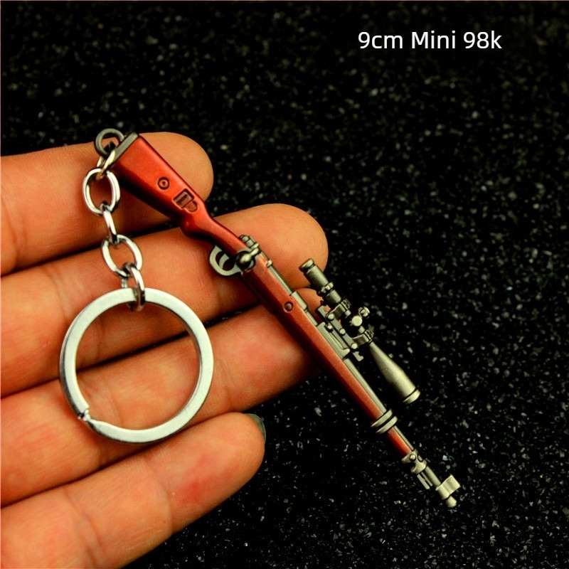 Jedi Escape AWM 98k M24 SKS Serpenyő M416 AKM Ötvözet Kulcstartó Modell