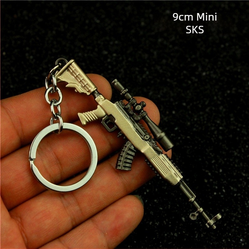 Jedi Escape AWM 98k M24 SKS Serpenyő M416 AKM Ötvözet Kulcstartó Modell