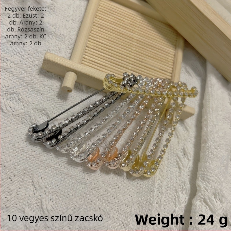 Határokon átnyúló e-kereskedelem, legkelendőbb butik gyémánt bross, U alakú strassz kitűző, ruházati kiegészítők, fix kitűző, fényvédő csat