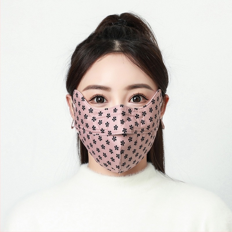 Yidixiu őszi és téli meleg maszk 3D háromdimenziós női szemvédő szög szilvavirágzás szélálló hidegálló légáteresztő maszk mosható