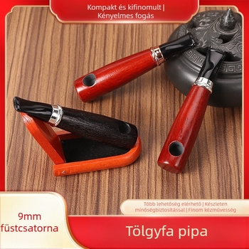 DHL Új, kreatív, 9 mm-es füstcső, Aoko fa cső, könnyű, hordozható, hordozható, tömörfa kis cső
