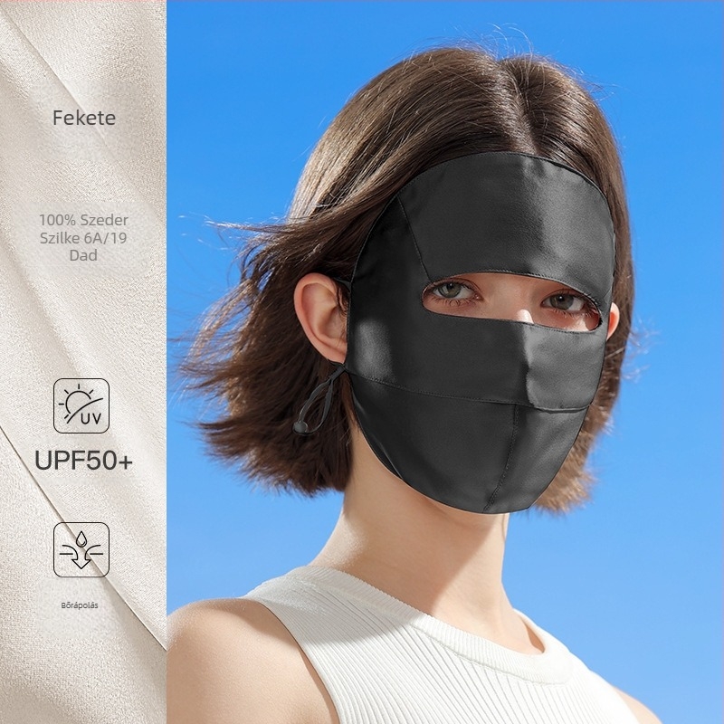 Új selyemmaszk nőknek, nyári napvédő, UV-szűrős, fülbe akasztható maszk, könnyű és lélegző arcmaszk, Xkz52