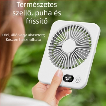 Határokon átnyúló új, hordozható, ultravékony asztali ventilátor, dugaszolható, kétszer használható, digitális, összecsukható, kézi F10 könyves asztali ventilátor