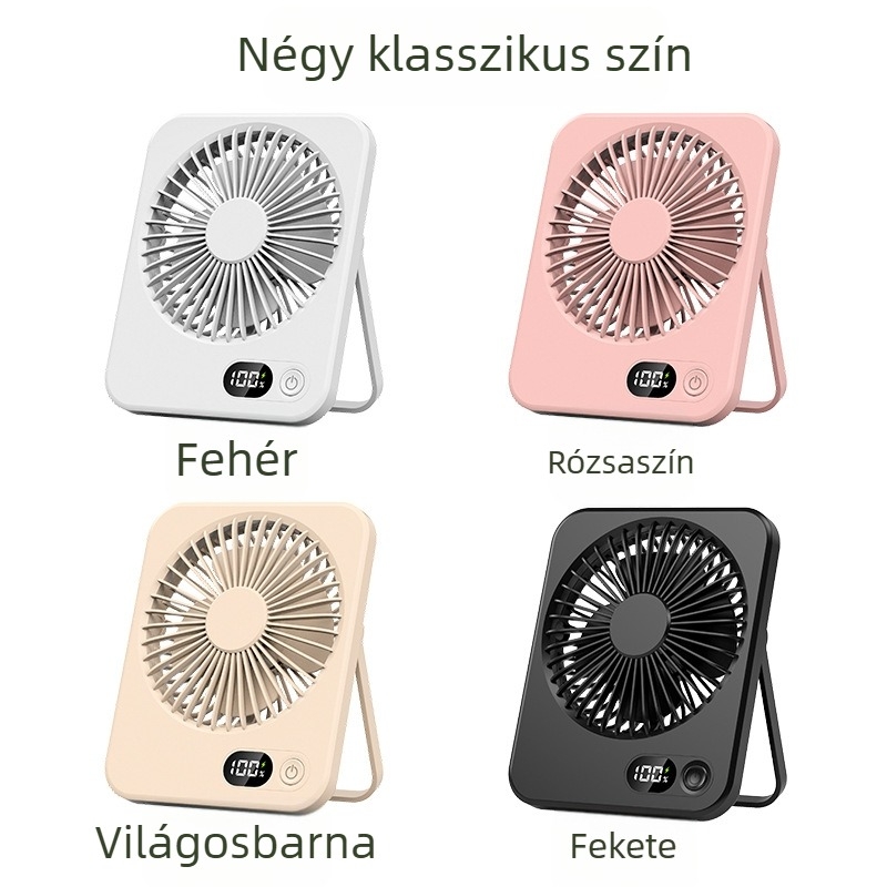 Határokon átnyúló új, hordozható, ultravékony asztali ventilátor, dugaszolható, kétszer használható, digitális, összecsukható, kézi F10 könyves asztali ventilátor