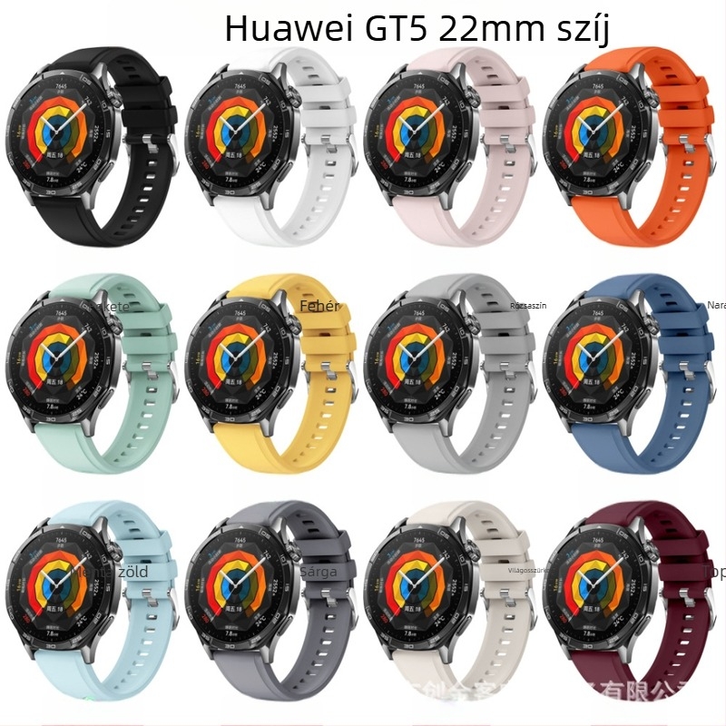 Alkalmas Huawei GT5 szíjhoz, hivatalos, ugyanazon szilikon csuklópánttal, GT4 okosórához, WATCHGT5Pro46mm
