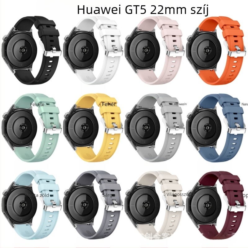 Alkalmas Huawei GT5 szíjhoz, hivatalos, ugyanazon szilikon csuklópánttal, GT4 okosórához, WATCHGT5Pro46mm